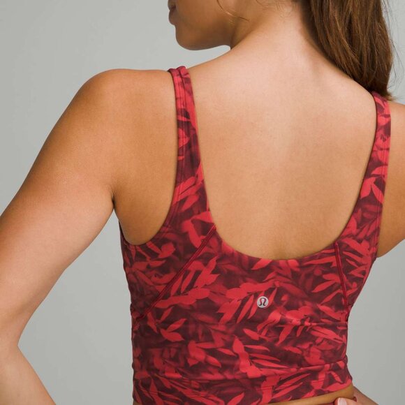 LULULEMON ATHLETICA Align Cropped Tank 8 Spray Leaf Fireside Red - Picture 9 of 9